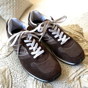 Champion Brown Cocoa Suede Lace Up Retro Style Sneakers Size 9